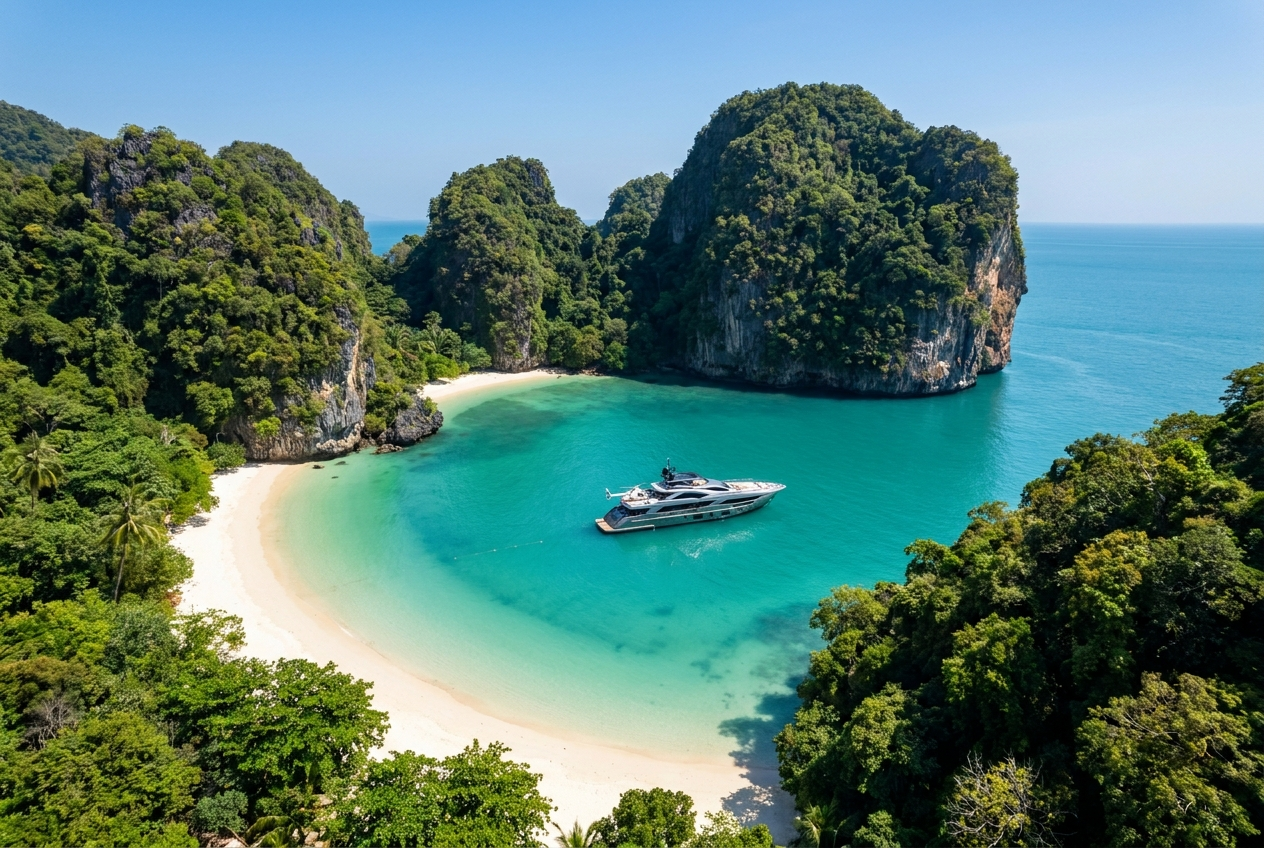 Pavilion suite at Aman Phuket, late afternoon light over the Andaman